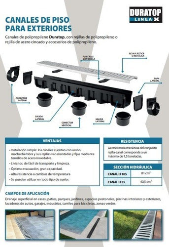 Duratop Tapa Lateral H 105 Para Canaleta Piso 100 3