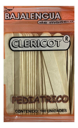 Clericot Baja Lenguas Pediátrico Madera Pack X100 Unidades 0