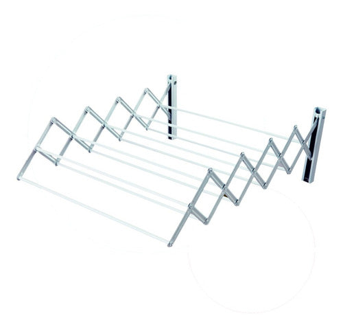 Politen Wall-Mounted Expandable Clothes Drying Rack 60 cm 10 Rods 0