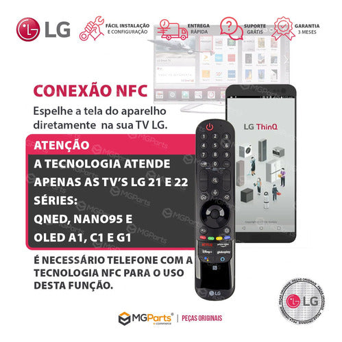 Controle Remoto Tv LG Smart Oled65 Oled77 Oled83 Original 2