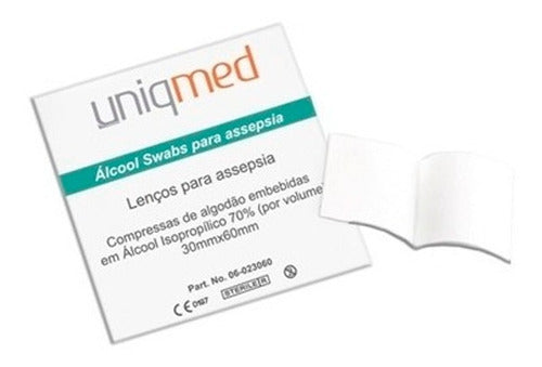 Álcool Swab 70% Isopropílico Saches Lenços Umedecidos C/500 1