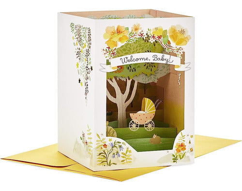 Hallmark Paper Wonder Displayable Pop Up Baby Shower Card (á 0