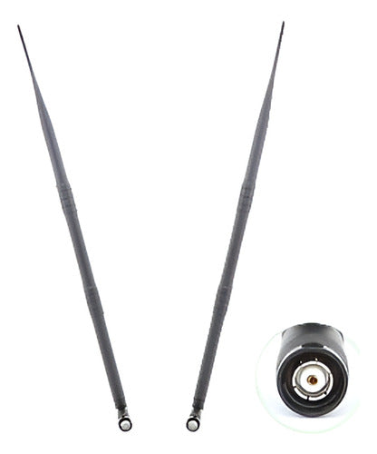 2pcs Nueva Banda Dual 9dbi Antena Rp-tnc 2.4ghz 5.8ghz 0