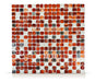 Red Glass Mosaic Tile 30x30 India Style by Piú 0