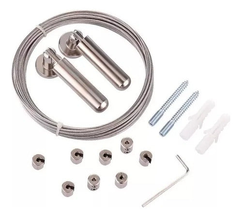 Complete Curtain Tension Rod Cable Kit Bathroom! 2