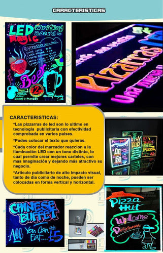 Cartel Led Tattoo 50 X 25 Cm. Nacional 6