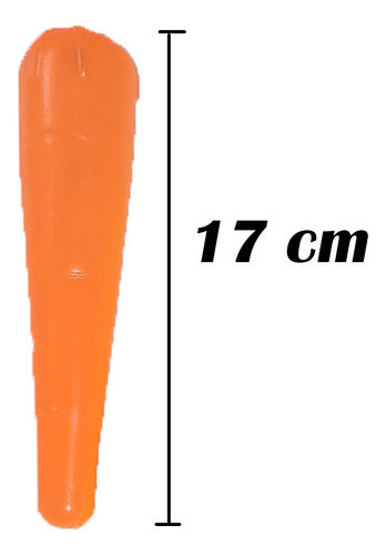 5 Maracas Zanahoria Fluo Cotillon Fiesta Carioca 17 Cm 1