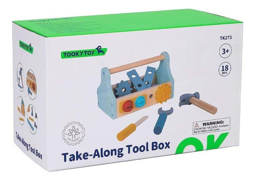 Caja De Herramientas 18 Pzs De Madera Tooky Toy 35257 0