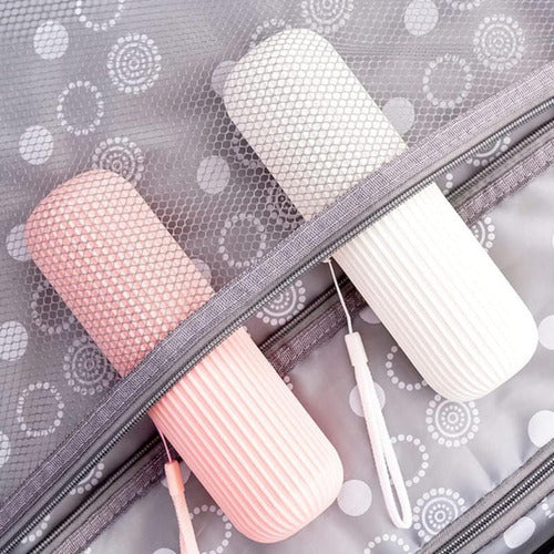 ALVY STORE Travel Toothbrush Case Plastic Pastel Color 3