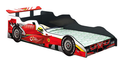 Milenio Cama Auto 1 Plaza - Diseño Formula 1 F1 - Dormitorio Infantil 0