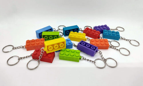 Building Block Keychain x 10 Units 3D Printed 2