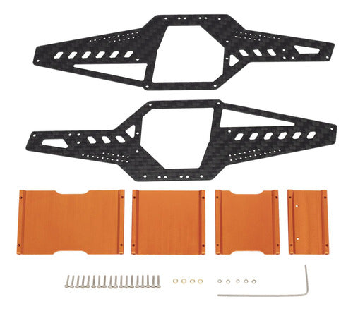 Chassis De Metal Rc De 2 Peças Para Veículos Axiais Scx24 1