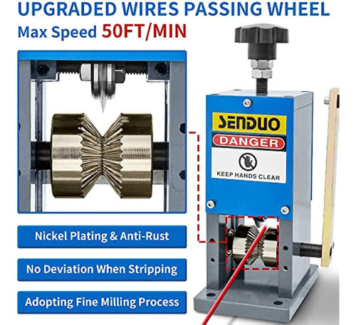 SENDUO Improved Manual Wire Stripping Machine 0.59-1.57in 1