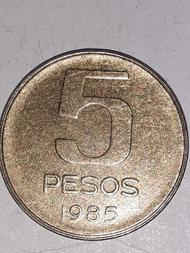 Moneda De 5 Pesos Del Año 1985 0