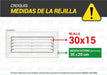 Rejilla De Ventilacion 30x15 Fija Negro- Retorno/extraccion 3