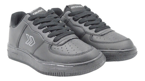 Atomik Footwear Cambridge Cordon Black Kid's School Shoe 4