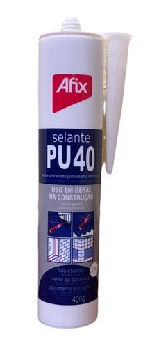 Afix Sellador Poliuretanico Pintable Pu 40 X 12 Unidades 0