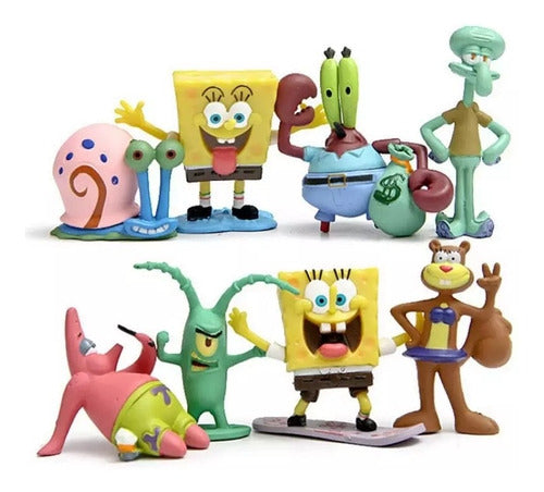 Bob Esponja Juguetes Figuras Set Completo Con 8 Personajes 1