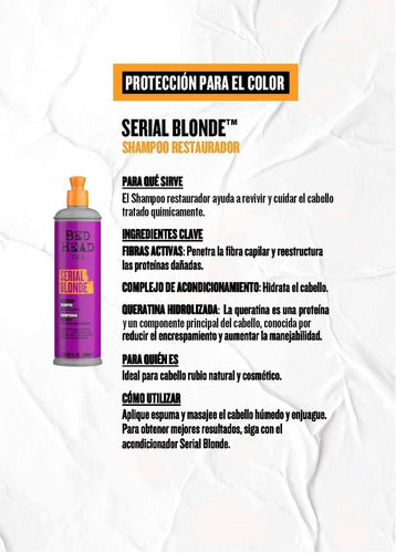 Tigi Bed Head Serial Blonde Shampoo + Conditioner 970ml 8