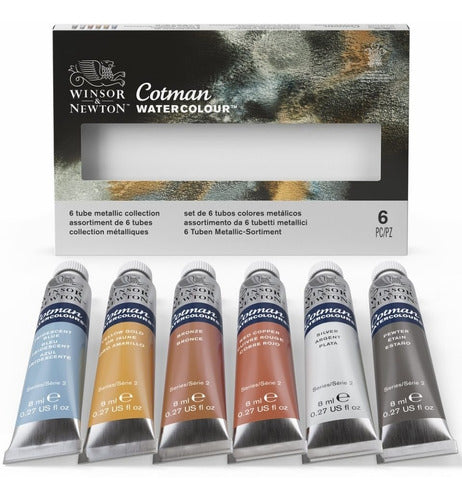 Winsor & Newton Acuarelas Cotman Metalizadas X 6 Tubos 0