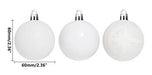 Kit Bolas Adorno De Navidad 60mm Pack 32 Blanca 1