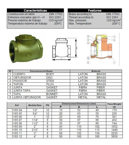 Genebre Check Valve Ø1 Art. 5130 1