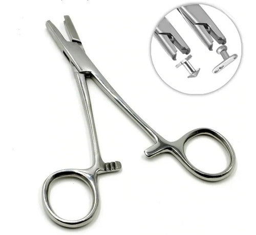 Pinza Acero Quirurgico Para Microdermal Dermal 4 Mm Piercing 0