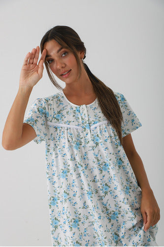 Short-Sleeve Floral Print Nightgown by Barbizon By Kpk 9
