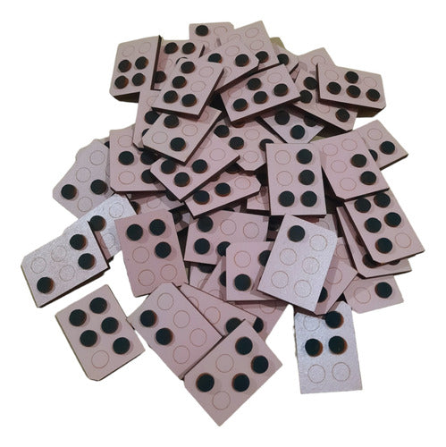 Nana Beni Abc Braille + Vowels + Numbers with Magnet Painted 3.5x5cm 3