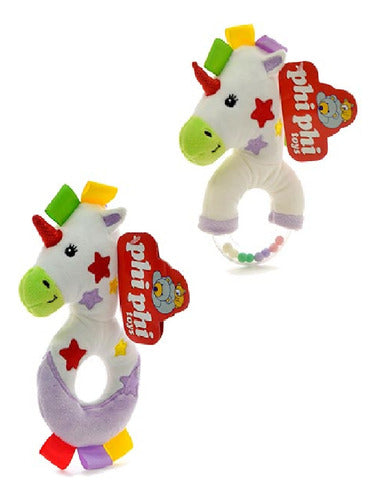 Phi Phi Toys Plush Unicorn Rattle 15 cm 0