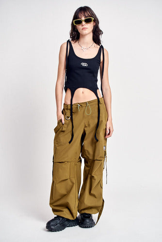 47 Street Seoul Wash Parachute Pants for Women 0