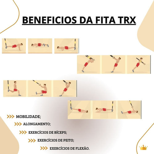 Fita De Suspensão Trx Amarelo Com Suporte De Porta 3