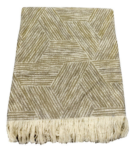 Rustic Jacquard Throw Blanket 125x150 with Fringes - Home Decor 27