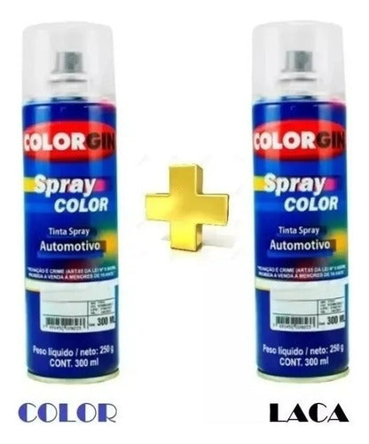 Automotive Touch-Up Bicolor Spray Paint Kit Glossy Finish 0