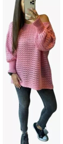 Textured Boat Neck Sweater. Various Colors 0