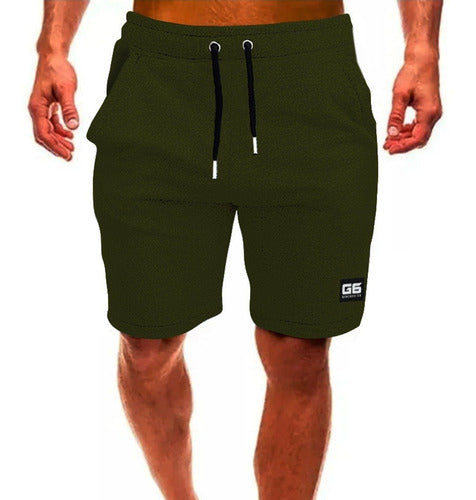 G6 Men's Bermuda Shorts - Sporty Gym Jogging 0