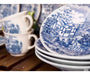 Set of 6 Traditional Antique Blue English Dinner Plates - 26 cm 4