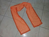 Narrow Orange Chiffon Scarf with Lace Borders 140 x 16 Cms 0