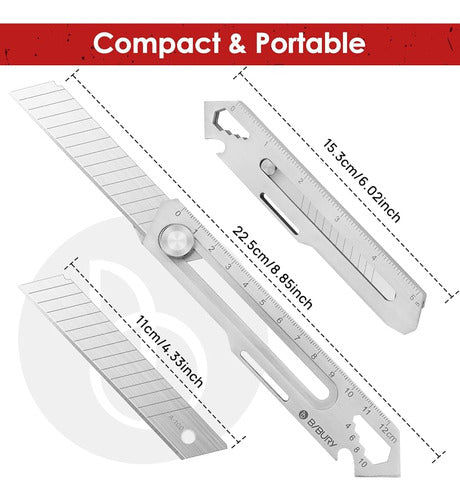 Bibury 2 Pack Cuchillo Multiusos, Cortador De Caja Retráctil 2