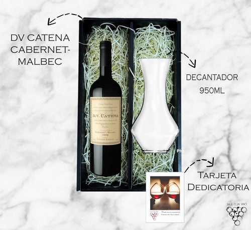 Regalo Caja Estuche Vino Dv Catena Cab/mal + Decantador 1