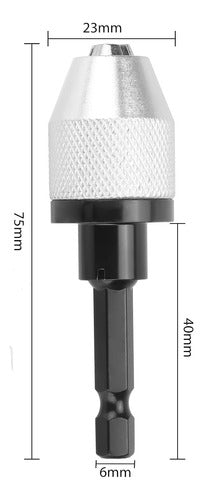 Centro Herramientas 1/4" Automatic Chuck for Drill Bits 0.3 to 6.5mm 1