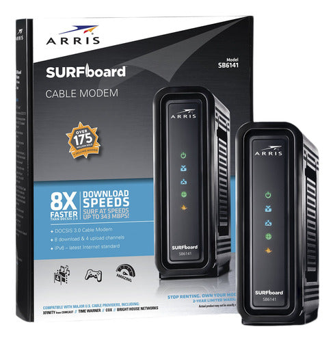 Arris Surfboard Sb6141 Docsis 3.0 Cable Módem Certificado Co 0