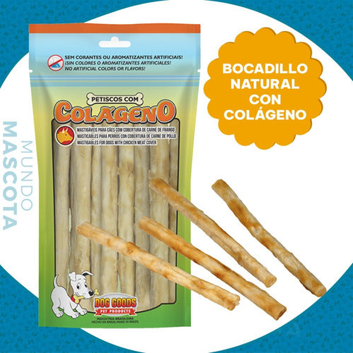 Dog Goods Snack Palito Digerible Para Perro Sabor Carne Con Colágeno 0