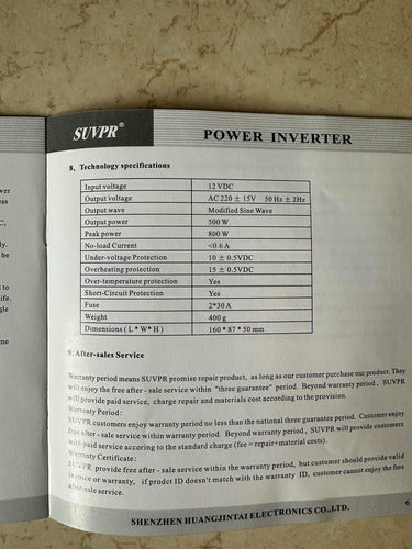 Power Inverter De 12v A 220v 500w 2