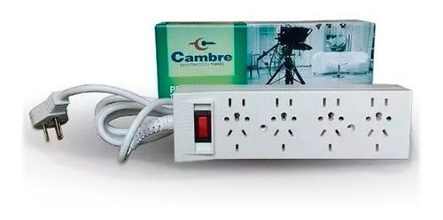 Cambre 4-Outlet Power Strip Extension Cord 3m - Universal Plug 0