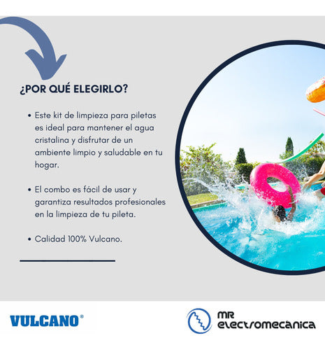 Vulcano Pool Cleaning Kit - Limpia Fondo Medialuna + Pool Cleaning Accessories 2