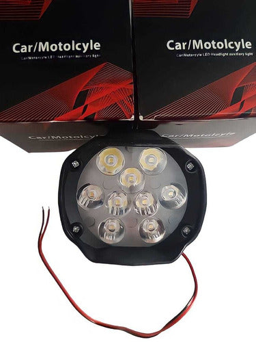 Faro Led Moto Y Auto Auxiliar 9 Led 0