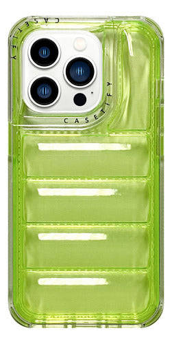 Protector Para iPhone 15 Pro Max Puffer Case Verde 0