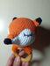 Vishwa Tejidos Crochet Rattle. Animals. Fox. Wooden Ring 4