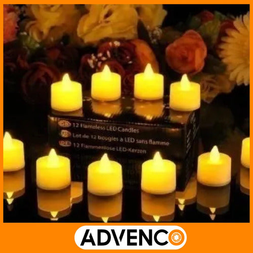 LED Battery-Powered High Candles Warm Souvenirs Pack of 12 4